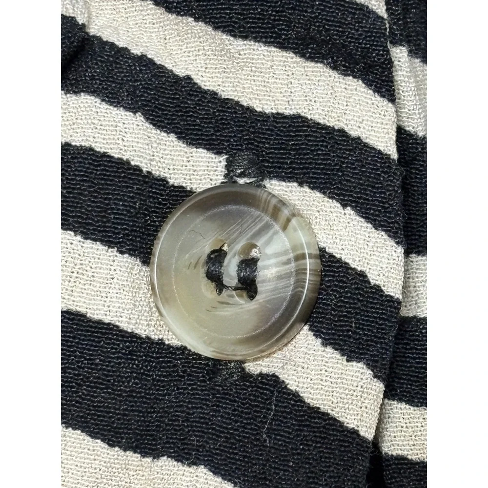 Used H&M Womens Black White Zebra Print Long Sleeve Top US Size 8 Excellent Cond - Picture 4 of 8